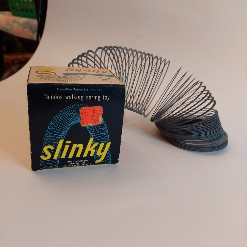 Vintage* Two Original 60s Slinky Toys with 1 box & instructions